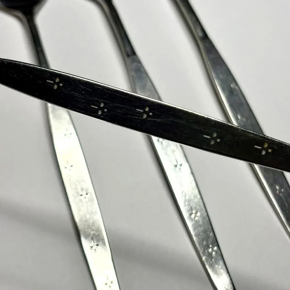 Oneida Community CELEBRITY Stainless 4 Iced Tea Spoons MCM w/ White Stars